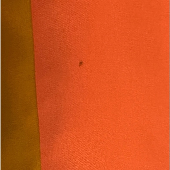 Champagne & Strawberry Embroidered V-Neck Dress Short Sleeve Mod Style Mini S - Picture 9 of 11